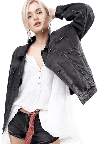 Women's Floral Embroidered Black Denim Jacket -, Jackets , Drestiny , Australia, Black, Dark Red, Green, Jackets, New Zealand, Orange, Pink, United Kingdom, United States , Drestiny , www.shopdrestiny.com